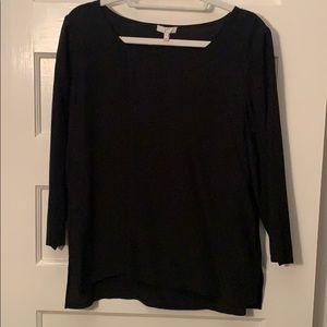 Black silk joie top